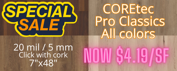special sale on LVT at Karen's Carpetmax of flint - cooks bay luxury vinyl plank bird nest quicksand 